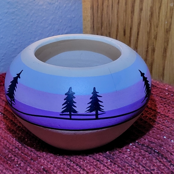 Tesa Hand Painted Tiny Ceramic Bowl Made in the U.S.A. Western - Picture 3 of 14